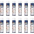 Dulux Simply Refresh DIY Spray Paint – 12 x 400ml Cans, Multipurpose, Quick-Drying, Glossy Finish for Metal, Wood & Walls (White, Pack of 12)