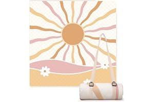 ‎LARUTAN LARUTAN Strand & Picknickdecke 200x200 cm, wasserdicht & waschbar, mit Tragegurt - perfekt für Strand, Camping & Picknick Sicilia