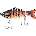 Hunting Hobby® Fishing Baits, 6 Segments Lifelike Multi-Jointed Swimbait, Hight Quality Hard Bait Fishing Hooks with High Carbon Steel Tackle (10cm/15g)-(Assorted Colour)