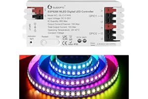 ‎GLEDOPTO GLEDOPTO ESP8266 WLED Digitaler LED Controller DIY Beleuchtungs App Steuerung für WS2811, WS2812, WS2812B, FL19038, SK6812, SM16703P, WS2815, TM1814 adressierbare FCOB Lichtleisten