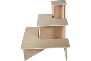 LaserSmith 3 TIER DISPLAY STORAGE-POS TABLE DISPLAY UNIT STAND FOR RETAIL COUNTER SHOP (Corner)