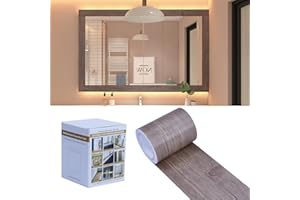 FEILAYS Holzoptik Klebeband,Selbstklebende PVC-Bordüre, Wanddekoration, entfernbar, selbstklebend, für Küche, Badezimmer,Türen Bordüre, Aufkleber, Tapete, 10cm x10m