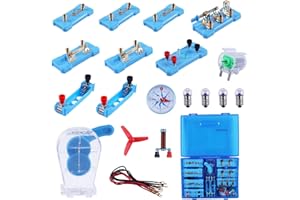 DigHealth Circuit Électrique Kit, Jouets Montessori Éducation, Kit Scientifique de Physique, Jouets Apprentissage Électrique avec Moteur et Ampoule pour Débutant