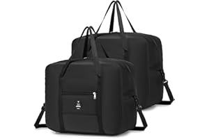 BKAZV 2X Bolsa Viaje 45x36x20 easyJet Bolso de Mano Bolsa de Viaje Maletas de Viaje Plegable Nailon Impermeable Maleta de Mano Bolsa Fin de Semana Neceser Viaje para Vuelo, Camping
