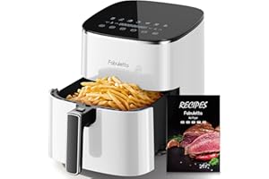 Fabuletta Heißluftfritteuse 5,7L, 11-in-1 Air Fryer, Max230℃ Heissluft Fritteusen, Digitaler Timer bis zu 6 Stunden, LED-Touchscreen AirFryer, Schnelle Erwärmung, Shake-Modus, 95% weniger Öl, 1950W