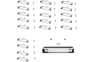 TUKA-i-AKUT 20 Pcs Clipboard Clips con Rivetti da Montare, con Impugnatura in Gomma e Foro per Appendere, Piatto Morsetto Metallici per Portablocco Appunti Porta Note, TKD8500