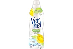 Vernel Naturals Weichspüler, Ylang Ylang & Süßgras, 32 Waschladungen, 100% vegan, 99% naturbasierte Inhaltsstoffe, ohne Silikone und Farbstoffe