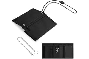 Aucuu Portefeuille pour Enfants, Portefeuille Enfant Cartoon avec Cordon de Serrage et Chaîne en Métal, Porte Monnaie Enfant Pliable pour Adolescent