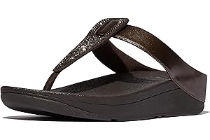 Fitflop Women's Fino Crystal Detail Metallic Toe-Post Sandals
