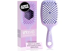 FHI HEAT UNbrush Wet & Dry Vented Detangling Hair Brush, Lilac Light Purple