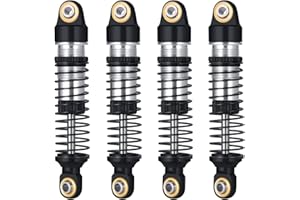 Runup Amortyzatory RC ze stopu aluminium do 1/18 RC Crawler TRX4M Bronco Defender ulepszone części (czarne)