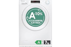 Candy Smart Pro Inverter Lavatrice Slim 7 Kg, Libera Installazione, Carica Frontale, Classe A-10%, 1300 Giri, 16 Programmi, 76 dB, Connessa, Cicli Rapidi, AxLxP 85x60x45 cm, Bianca - CO4 374TWM6/1-S