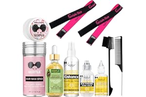 WOZUTUNT Wig Glue Wig Zubehör, Spitzenfront Mit Starkem Halt Perücken Kleber, Wig Accessories Mit Perückenkleberentferner, Perückenschmelzband, Haarwachsstift, Kantenkontroll-Kantenbürste