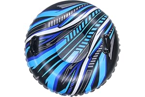 PORUPAEL Snow Tube Inflatable Sledge 35in Heavy Duty Snow Sled with Handles Thickened Snow Tubes Winter Outdoor Snow Games for Kids and Adults Sledding Skating Skiing Winter Snow Toys