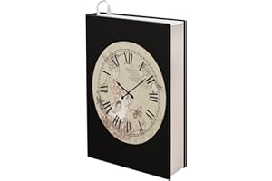 Kuiaobaty Funda de libro con diseño de reloj vintage para cuaderno, novela, pájaros y flores, funda para libro Skycase