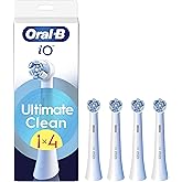 Oral-B Series iO Ultimate Clean Cabezales De Recambio Originales, Pack de 4 Recambios Blancos Para Cepillos De Dientes Eléctr