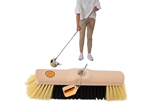 Novaliv Balai d'intérieur à poils fins en plastique - Balai d'armoire - Balai en bois dense - Idéal pour stratifié et parquet - Poils synthétiques en polypropylène - Sans manche