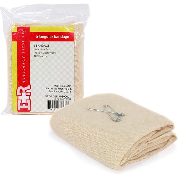 Dynarex Triangular Bandage Pack – 12 Count, 36x36x51 Inch Multi-Use First Aid Bandage