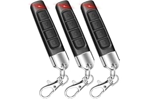 ALLGOODRC 3Pcs Telecomando Universale Garage 433MHz, Clonazione Telecomando per Porta Garage 50m Portata, Cancello Garage Telecomando Sostitutivo con 4 Tasti, Telecomandi Garage Auto con Codice Fisso