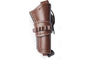 Hulara-Leder-Cowboy-Holster mit Munitionsschlaufen .45 Auto, 45 ACP und .44 Cal. Western Holster passend für 4" bis 8" Western Gun Belts Holster 45 Revolver