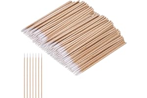 PXARMYYXGS 800 Stück Microblading Wattestäbchen mit Präzisionsspitze, Reinigungsstäbchen Holzstäbchen Wattestäbchen Applikatoren für Tattoo Mak up Nägel Beauty Wimpernverlängerung(10 cm)