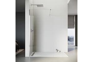 ‎SONNI SONNI Duschwand Glas 100 x 200 cm Walk In Dusche 8 mm NANO Glas Duschtrennwand Badewanne Duschwand