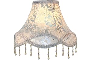 Eastlion Retro Palace Pendant Light Shade Handmade Pendant UNO Table Lamps,Floor Lamps,Wall Lamps lampshade,Suitable for E14/E27 Lamp 12x30x23cm Silver Rose
