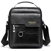 A-QMZL Men's Shoulder Bag Travel Shoulder Bag Messenger Bag Shoulder Bag Leather Honda Vintage Waterproof Small Bag Suitable