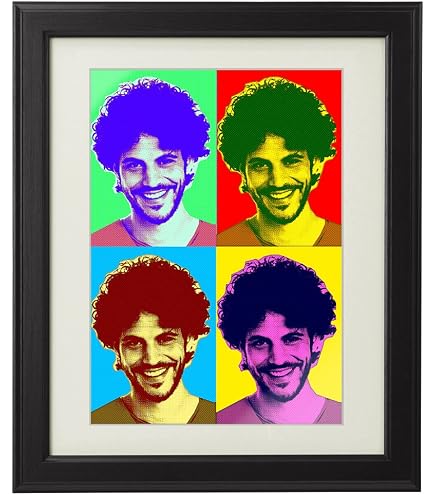 French Unicorn Quadro da parete con stampa su tela Andy Warhol con ritratto quadrettico Marilyn Monroe Pop Art 60's Vintage (30 cm x 30 cm