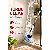 Turbo Clean Elektrikli Temizlik Fır&ccedil;ası 7 Başlıklı Kablosuz Şarjlı D&ouml;ner Fır&ccedil;a