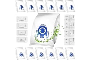 CELBERENA 12 sacchetti per aspirapolvere compatibili con aspirapolvere Miele Classic C1, Complete C2 C3, S2000 S5000 S8000 Hyclean 3d Efficiency GN sacchetti per la polvere con 8 microfiltri