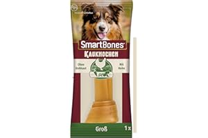 SmartBones Kauknochen Groß - Kausnack mit Huhn für große Hunde, Knochen mit weicher Textur, ohne Rohhaut, 1 Stück