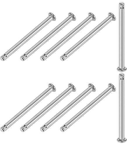 Romanticshop Stainless Steel Pin Shaft Positioning 10Pcs Round Clevis Pins Flat Head Locating