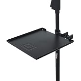 Gator Frameworks mikrofon standı, Clamp-On Utility Shelf 9 in&ccedil; x 9 in&ccedil; y&uuml;zey 10 pound taşıma kapasitesi, (GFW-SHELF0909)