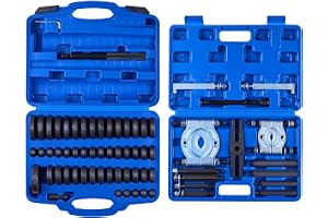 VEVOR lagerpresskit, 52 + 14 st, 2 i 1 bussningsverktyg och lager presskit, tävlings- och tätningsförare set med 49 bussninga