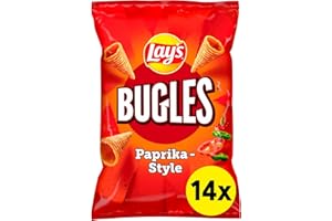 ‎LAY´S BUGLES Lay´s Bugles Paprika – Herzhafter Mais-Snack mit Paprika-Geschmack – (14 x 75 g)