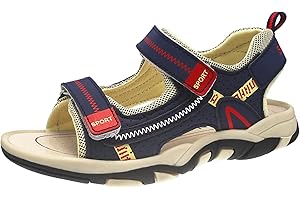 HSNA Kinder Sandalen Peeptoe Bequem Strandschuhe Jungen Sport Outdoor Sommerschuhe Gr 25-38