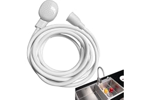 LIXIONGBAO 16.4FT Sink Spray Hose,Portable Sink Hose Faucet Sprayer, Shampoo Sprayer Handheld Hose Faucet Shower Head Spray for Bathing Baby,Pets,Washing Hair,Rinsing Vegetables