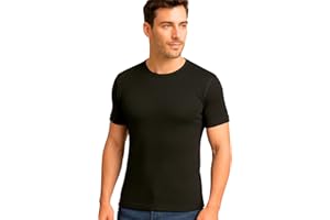 O-DAY Liabel 2pz Maglia Uomo Caldo Cotone Garzato 100%,T Shirt Cotone Felpato Girocollo o Scollo a V, Maglie Intime Uomo Invernali Anallergiche