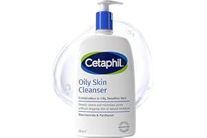 Cetaphil Oily Skin Cleanser, 236ml, Face Wash, For Combination to Oily Sensitive Skin, With Niacinamide