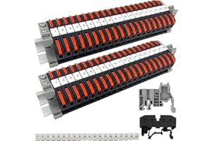 XNZMYN 40 Stück Reihenklemmen Hutschiene, 0,08-4 mm² PCT-211 Hutschienen Klemmen, Schwarz Klemmleiste Kit, Schnellverdrahtung Elektrischer Anschlussblock für Automatisierungsprojekte, DIY-Projekte