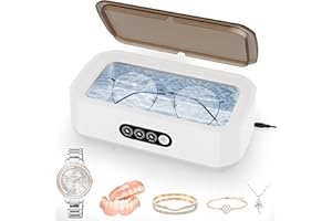 Tilhumt Ultraschallreinigungsgerät, 49000Hz Ultraschallreiniger 650ML Brillenreinigungsgerät Ultraschall Brillenreiniger Schmuckreiniger Ultraschall Ultraschallreiniger für Zahnprothesen