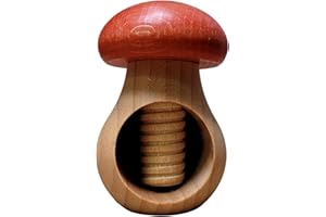 Wooden World Nutcracker made from natural beech wood - VERY SOLID - mushroom Red