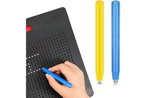 XYTAHDM 2 Pièces Stylo à Dessin Magnétique, Magnétiques Stylos, Stylos Magnétique pour Ardoises de Gribouillage Stylo, Stylet de Remplacement Stylo à Dessin Magnétique pour Enfants Planche à Dessin