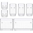 mechdel Drawer Storage Organizer Set Makeup Organizer Box Multipurpose Storage Box For Cosmetics,Jewelries/Cosmetic Organizer Dressing Table Organiser Kitchen Gadgets&Office (7, Clear)