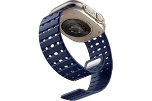 Bandletic Pasek magnetyczny kompatybilny z Apple Watch 45 mm, 44 mm, 46 mm, 49 mm, 42 mm, miękki silikonowy pasek sportowy do Apple Watch Ultra 2, SE, iWatch serii 10, 9, 8, 7, 6, 5, 4, 3, 2, 1,
