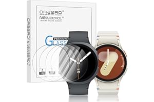 NEWZEROL 4 Pièces Protecteur D'écran pour Samsung Galaxy Watch 8/7/6/5/4/FE 40mm (Diamètre 37mm), [Sans Bulles] [Anti-rayures] HD Verre Trempé Protection Montre Protecteur D'écran