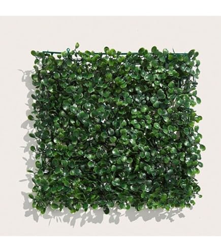 VEVOR Kunstmatig buxuspaneel UV, buxusheggenwandpanelen, kunstgras achtergrond muur 4 cm groen grasmuur, valse haag voor decor privacyomheining binnen, buiten (24 x 16, groen, 10
