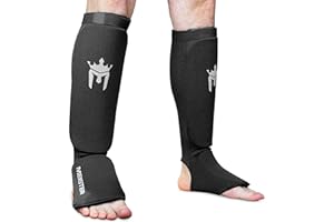 Meister MMA - Espinilleras y Empeine Acolchados en Tejido elástico