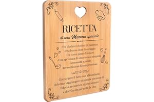 APJIELOP Regalo Mamma, Idee Regali Mamma Natale 2025, Regalo Mamma Compleanno, Regalo Mamma Natale, Regalo Festa Della Mamma, Regali Mamma da Parte di Figlia Figlio, Tagliere in Bambù.
